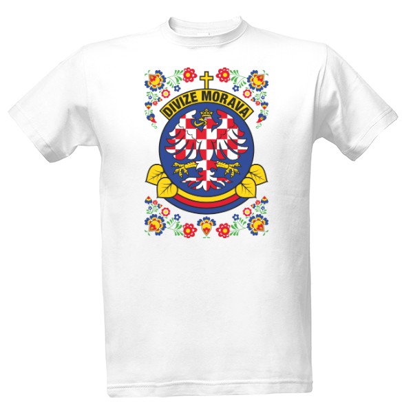 Tričko s potiskem Divize Morava ornamenty