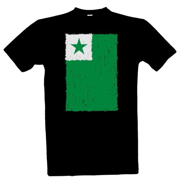 Tričko s potiskem Esperanta flago