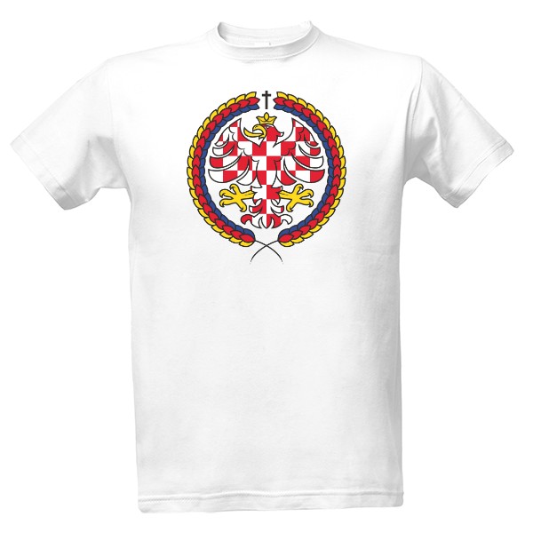 Tričko s potiskem Moravská orlice ve vavřínovém věnci